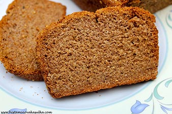 recept Bezlepkový chléb s kokosovým olejem bez kvasnic
