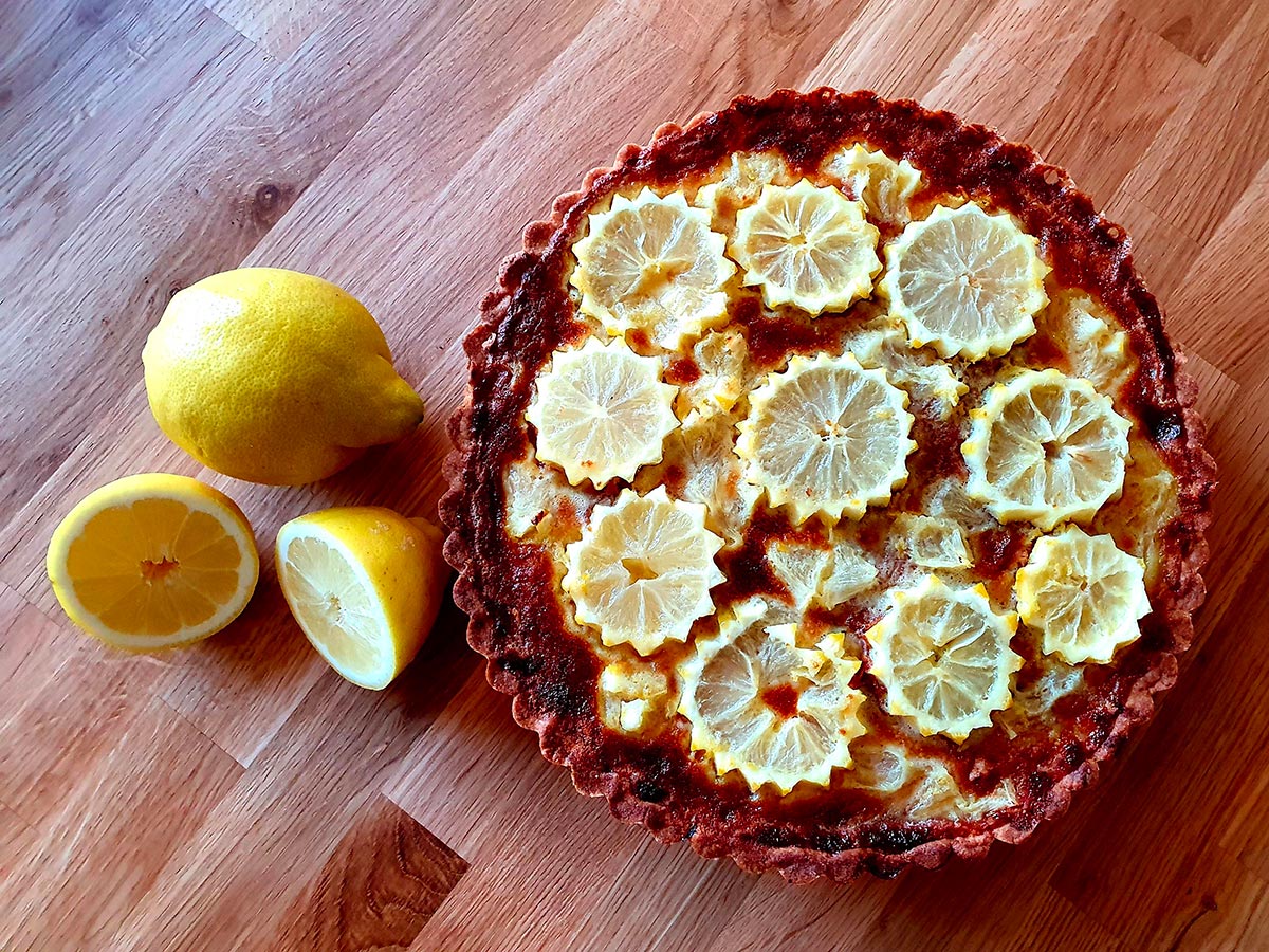 Křehký koláč citronový
