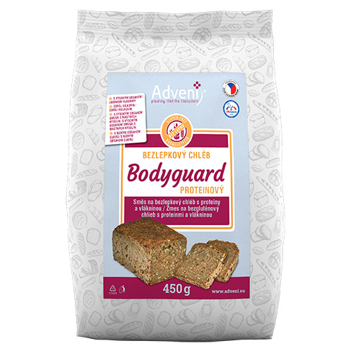 Bezlepkový chléb BODYGUARD s proteiny a vlákninou
